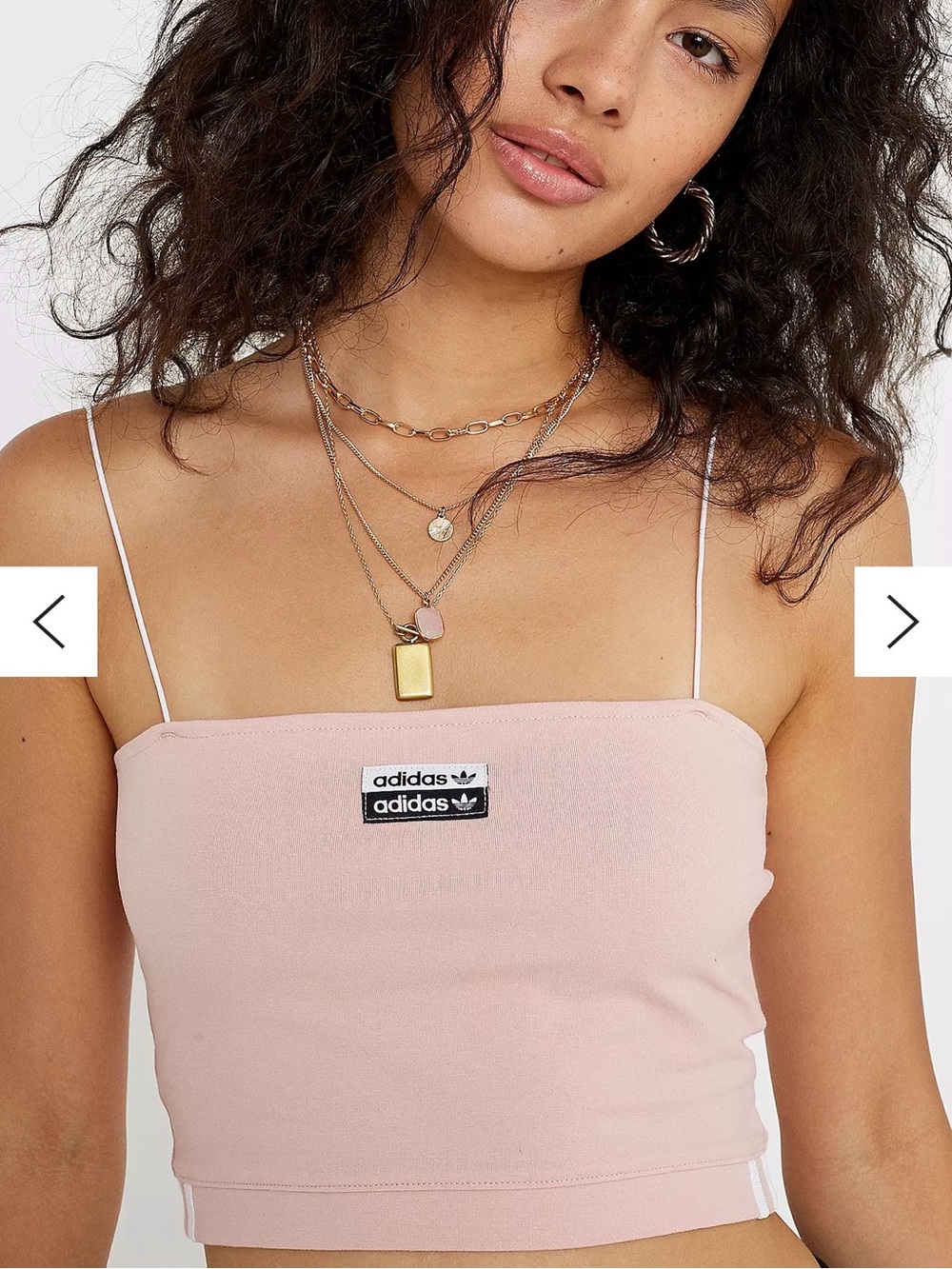 Adidas Originals RYV Spaghetti Strap Pink Spirit Vintage Crop Top NWT!